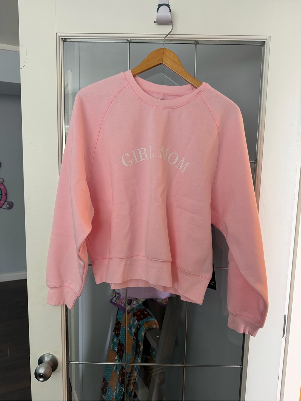Brunette The Label Pink 'GIRL MOM' Crewneck Sweatshirt